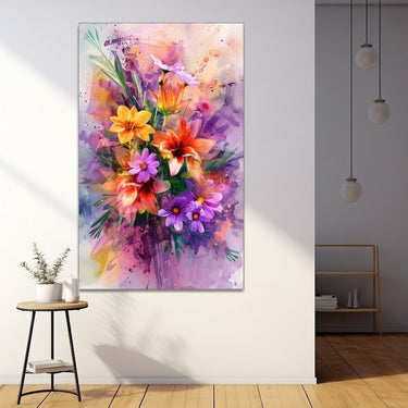Tableau Contemporain Design Fleurs